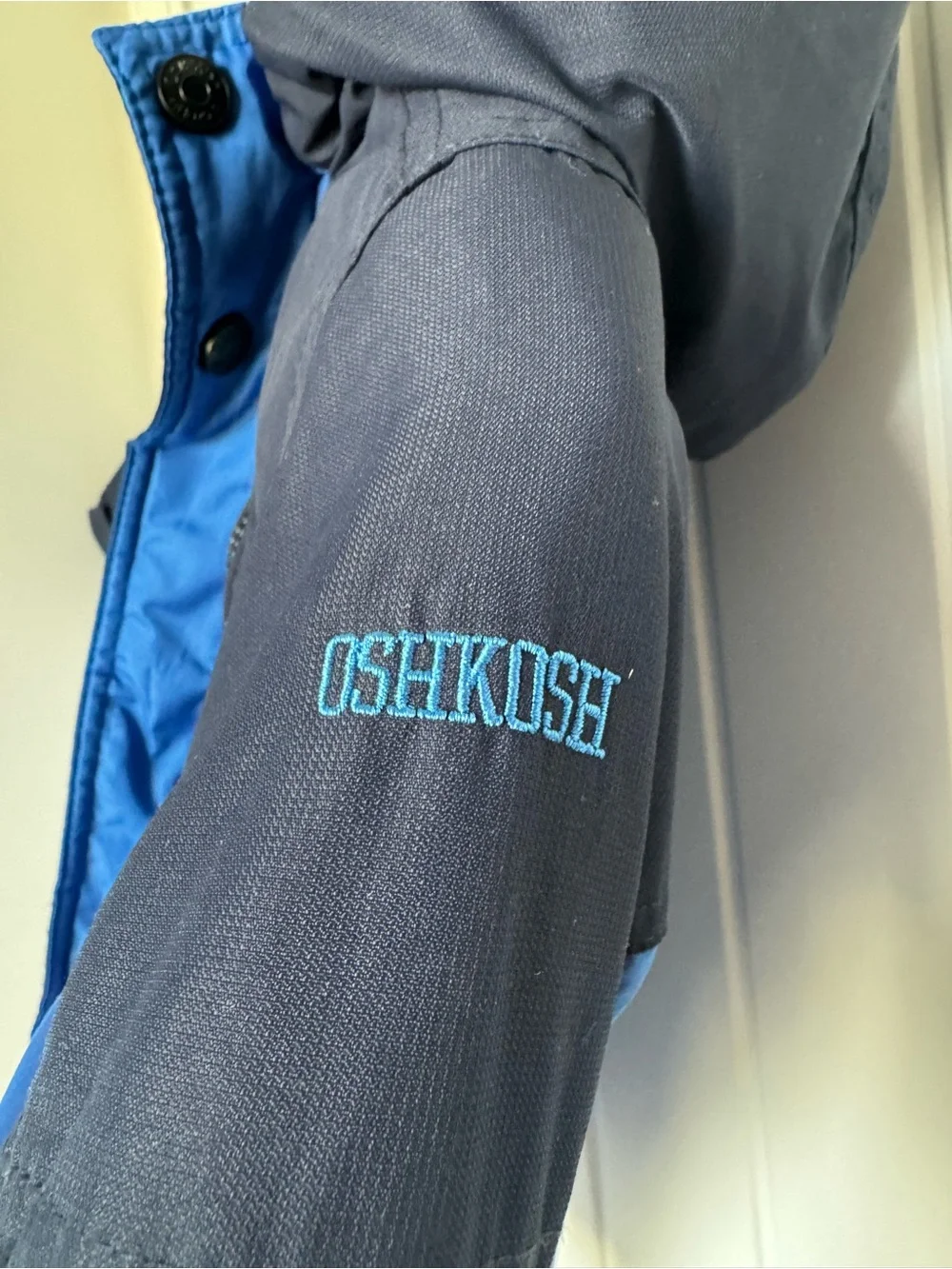 OshKosh B'gosh Two-Tone Blue Hooded Puffer Jacket